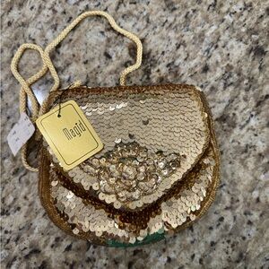 Vintage NWT Magid Gold Sequin Women's Bag